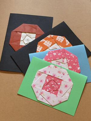Origami Rose Card