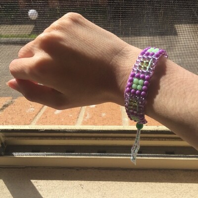 Purple Beaded Bracelet