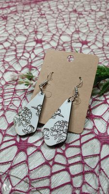 Elegant Laser-Cut &amp; Engraved Earrings