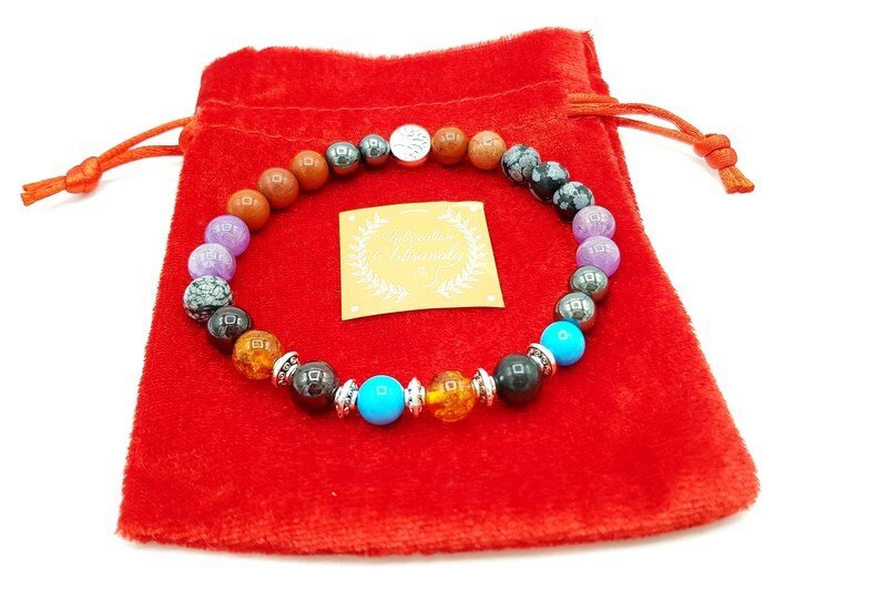 BRACELET CHEMIN DE VIE FAIT MAIN PERLES NATURELLES