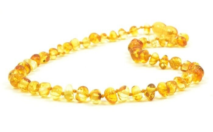 COLLIER BEBE SECURITE AMBRE DE LA BALTIQUE MIEL 31/32 CM