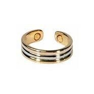 BAGUE MAGNETIQUE CUIVRE PLUS  2 AIMANTS  BI COULEURS BAGUE OUVERTE