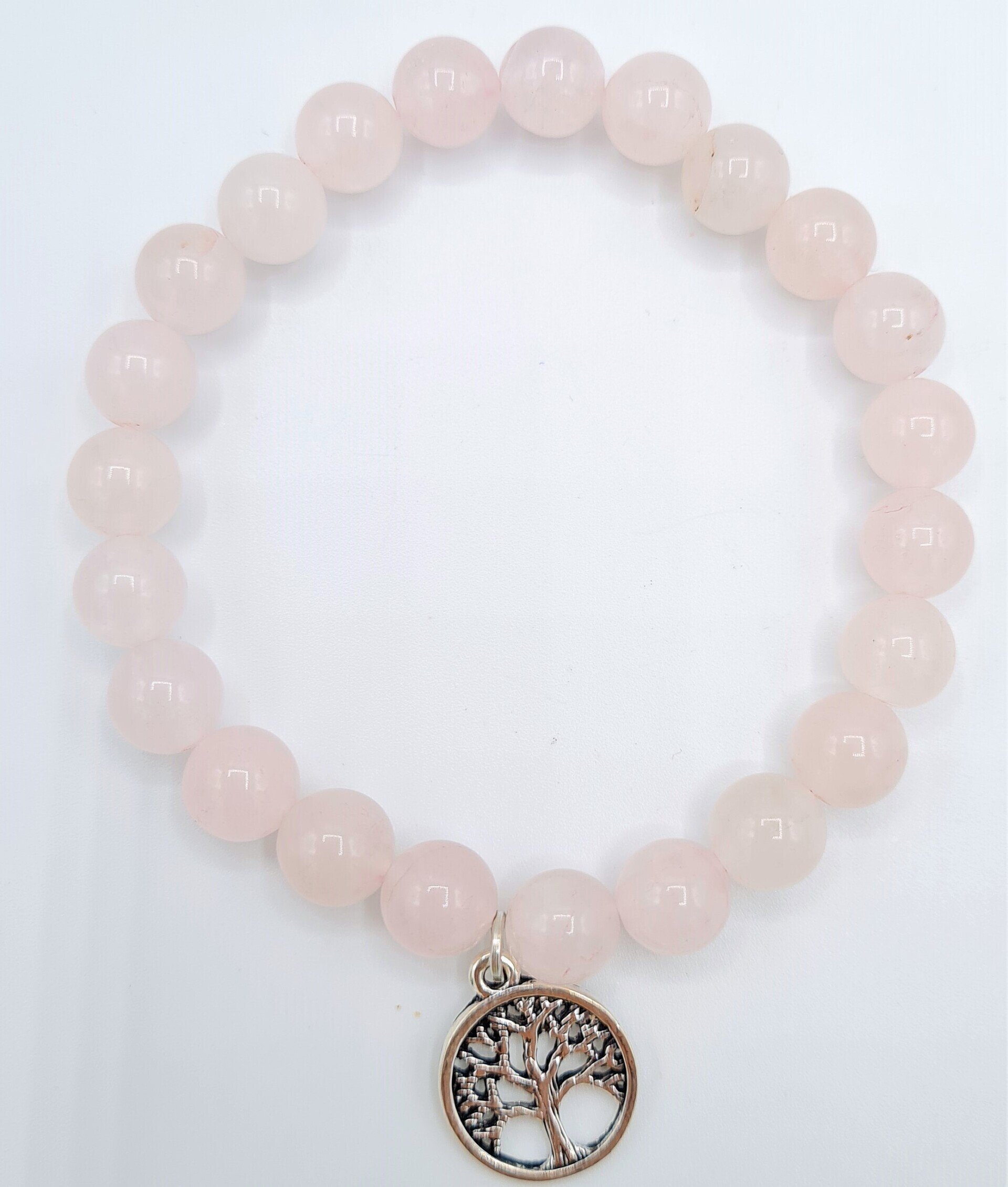 BRACELET QUARTZ ROSE AVEC ARBRE DE VIE