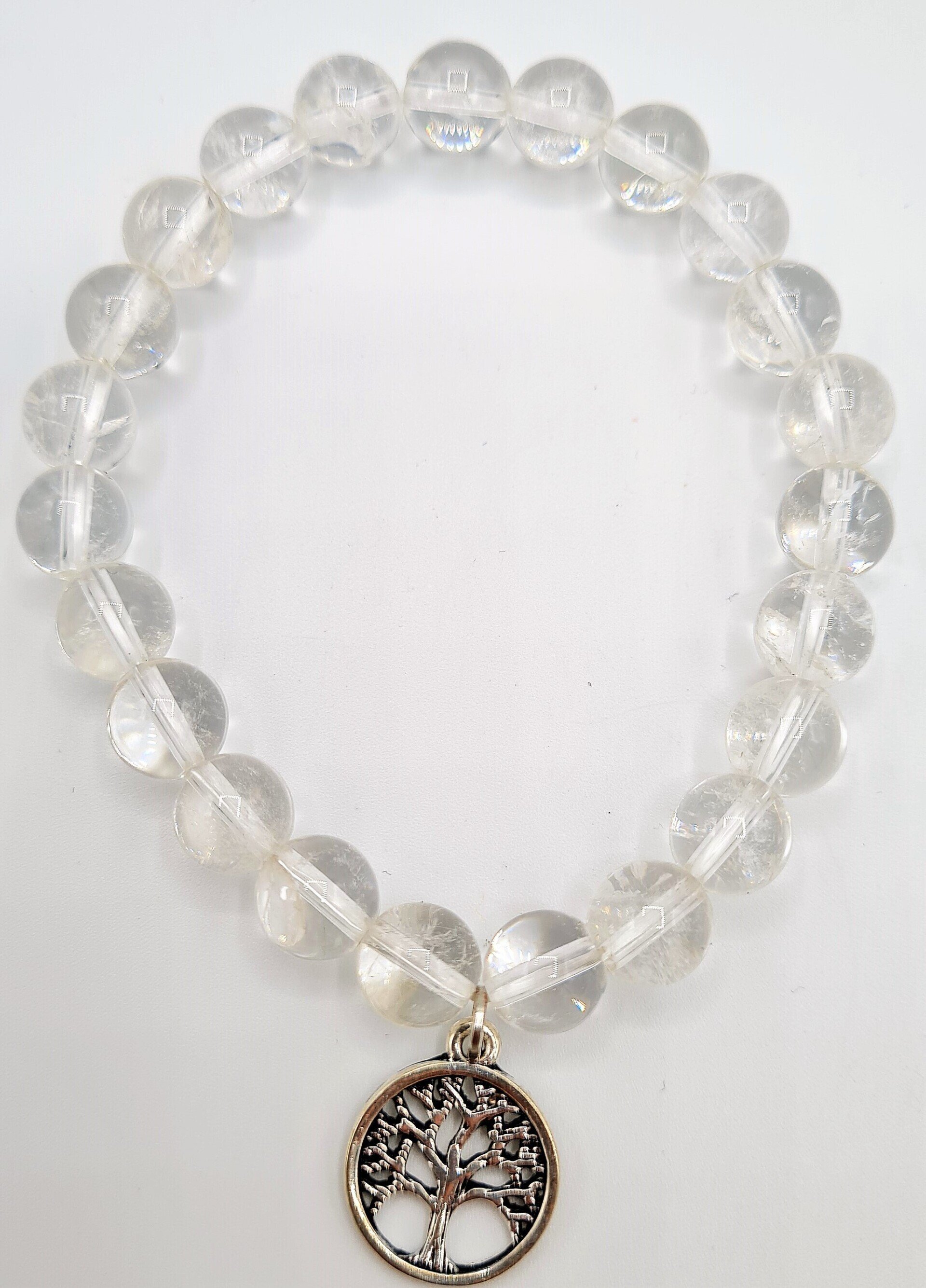 BRACELET CRISTAL DE ROCHE AVEC ARBRE DE VIE