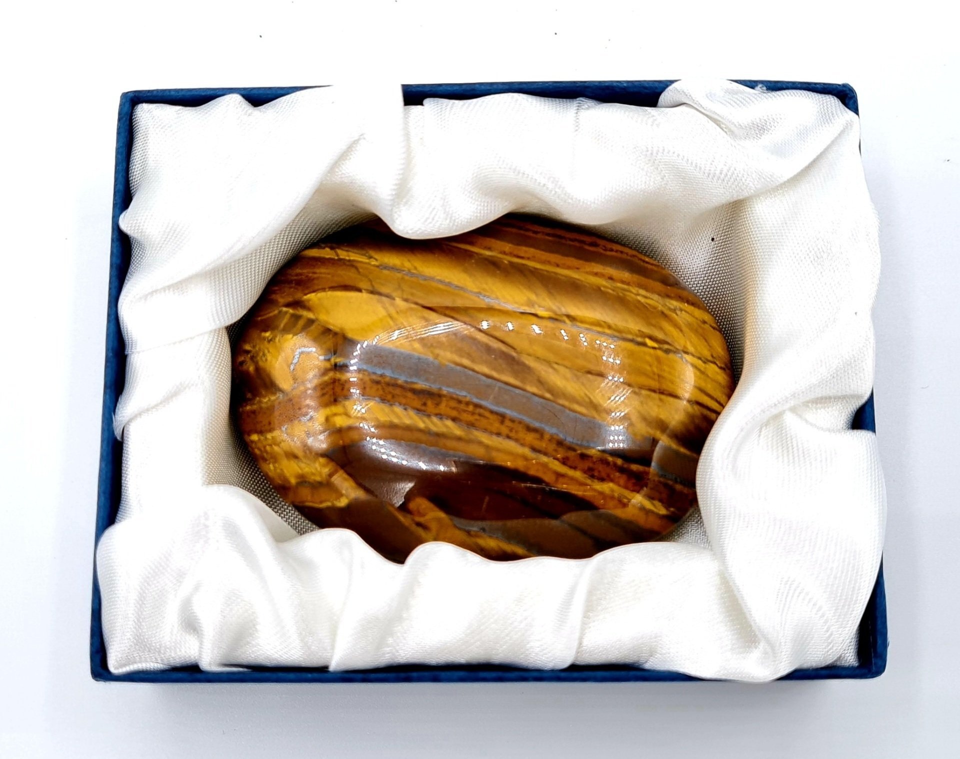 GRAND GALET OEIL DE TIGRE QUALITE AAA PRESENTE BOITE LUXE
GALET 7 X 75 CM - 125 gr