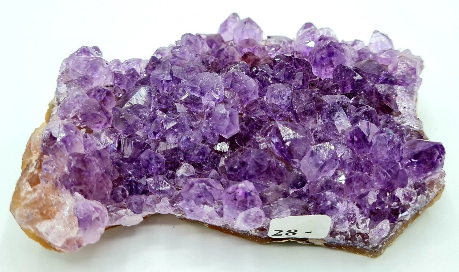 MAGNIFIQUE PETITE DRUSE AMETHYSTE D'URUGUAY PETITE GEODE PLATE