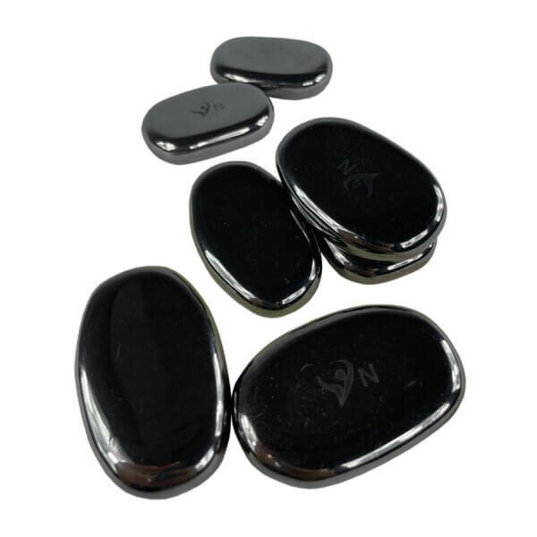 Set de 7 pierres de massage en hématite magnétique