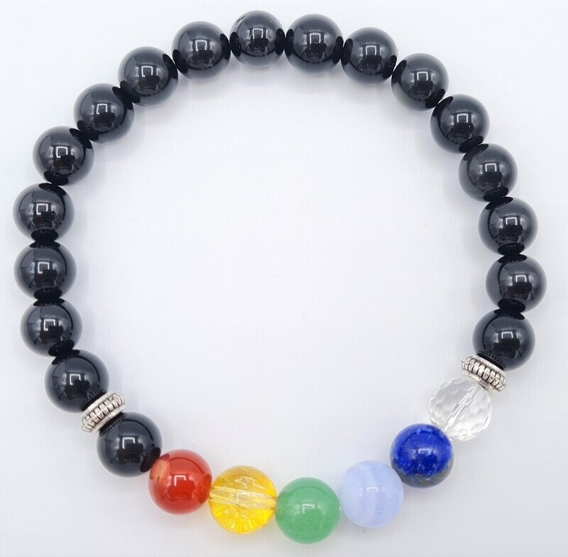 BRACELET 7 CHACKRAS ONYX et 7 PIERRES
Réalisé à votre taille
