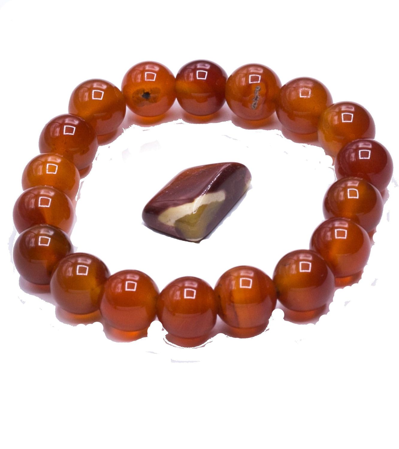 BRACELET CORNALINE + PIERRE CORNALINE OFFERT