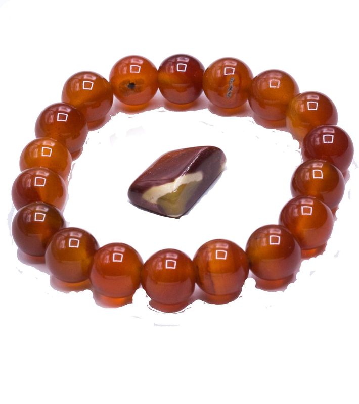 BRACELET CORNALINE + PIERRE CORNALINE OFFERT