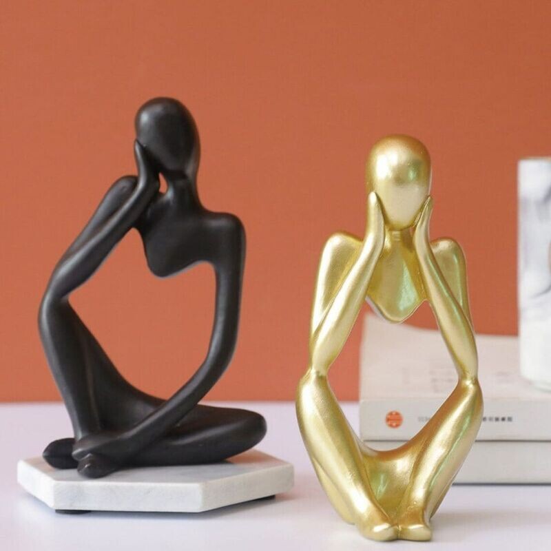 Nordic Abstract Thinker Statue Ornament, Figurines, Stylish Ornaments For Office, Bedroom