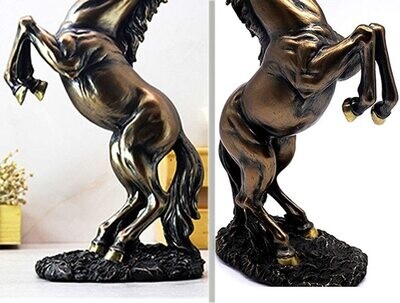 Standing Horse Resin Sculpture for Home Ornament Sculpture Decor,  Rearing Horse Art Figurine