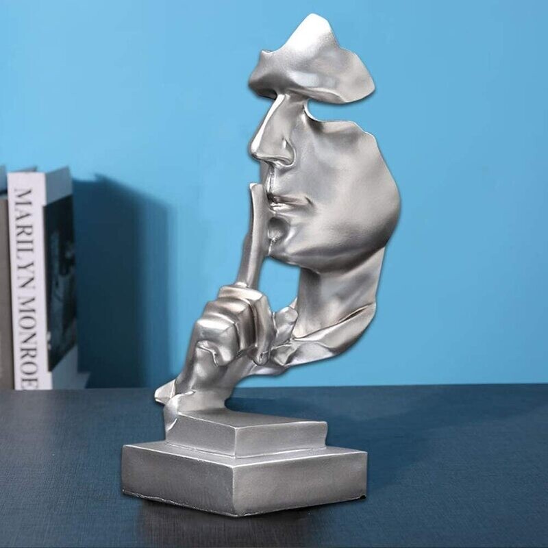 Abstract Sculpture, Art Figurines, Silent Men Statues Sculptures for Entrance Home Office, Resin