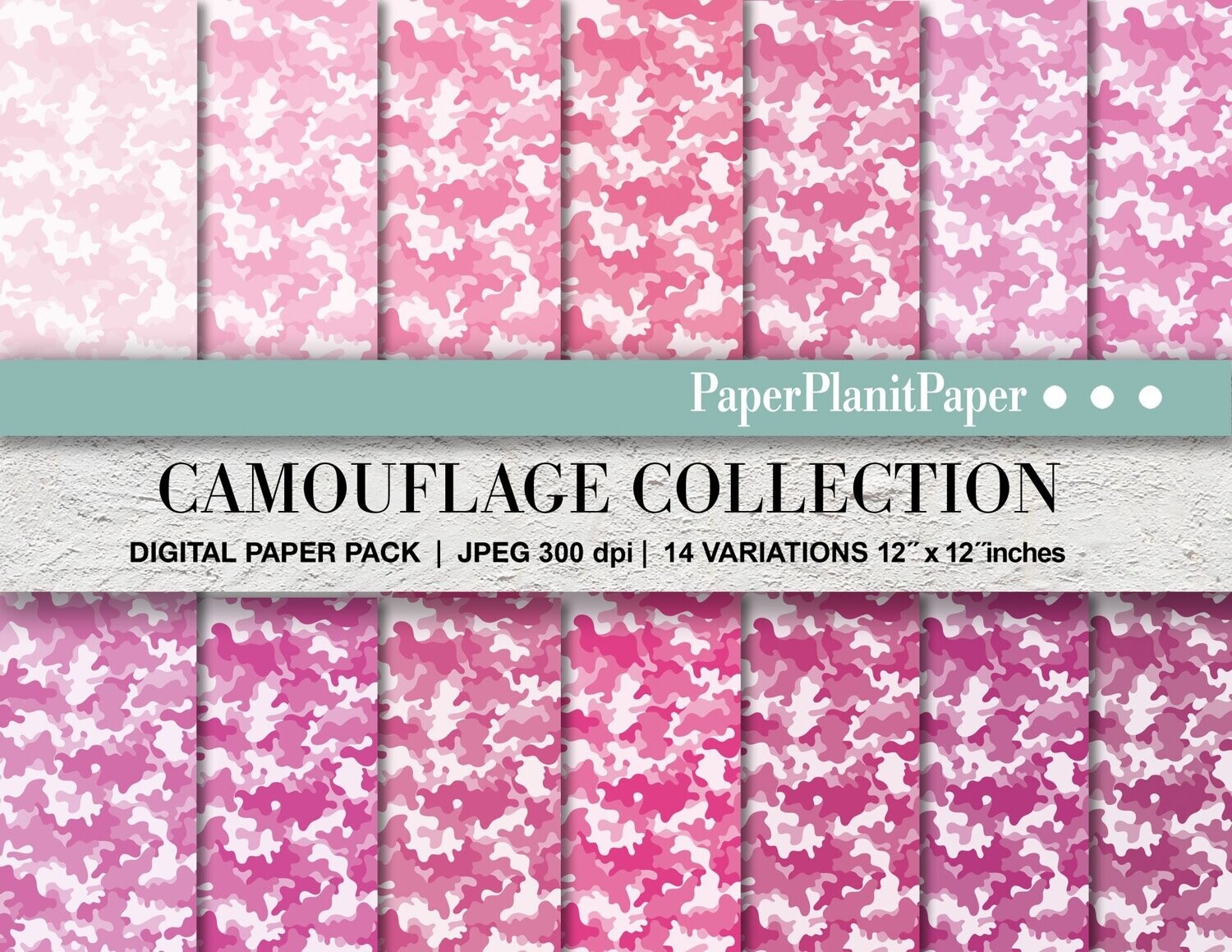 Pink Camouflage Paper