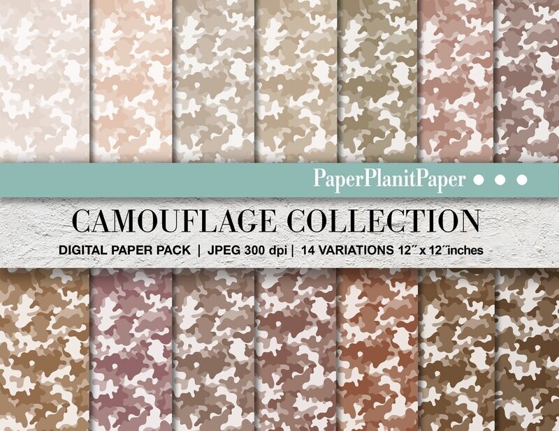 Brown Camouflage Paper