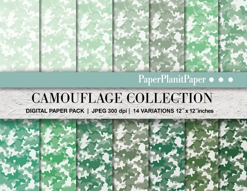 Green Camouflage Paper