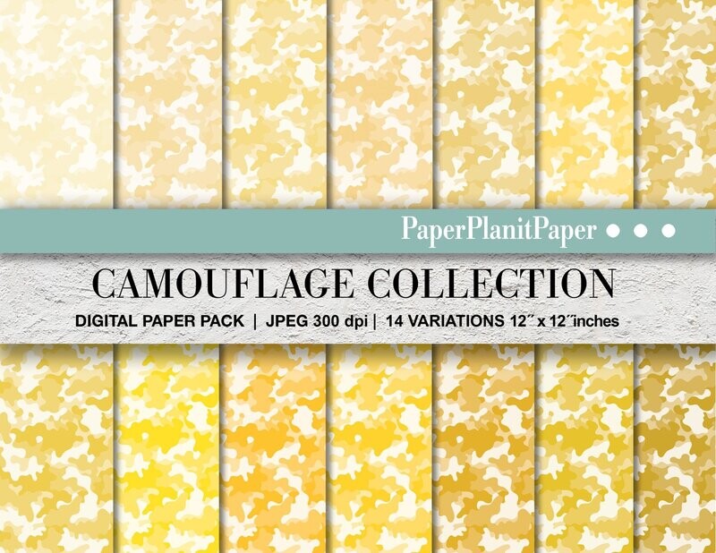 Yellow Camouflage Paper