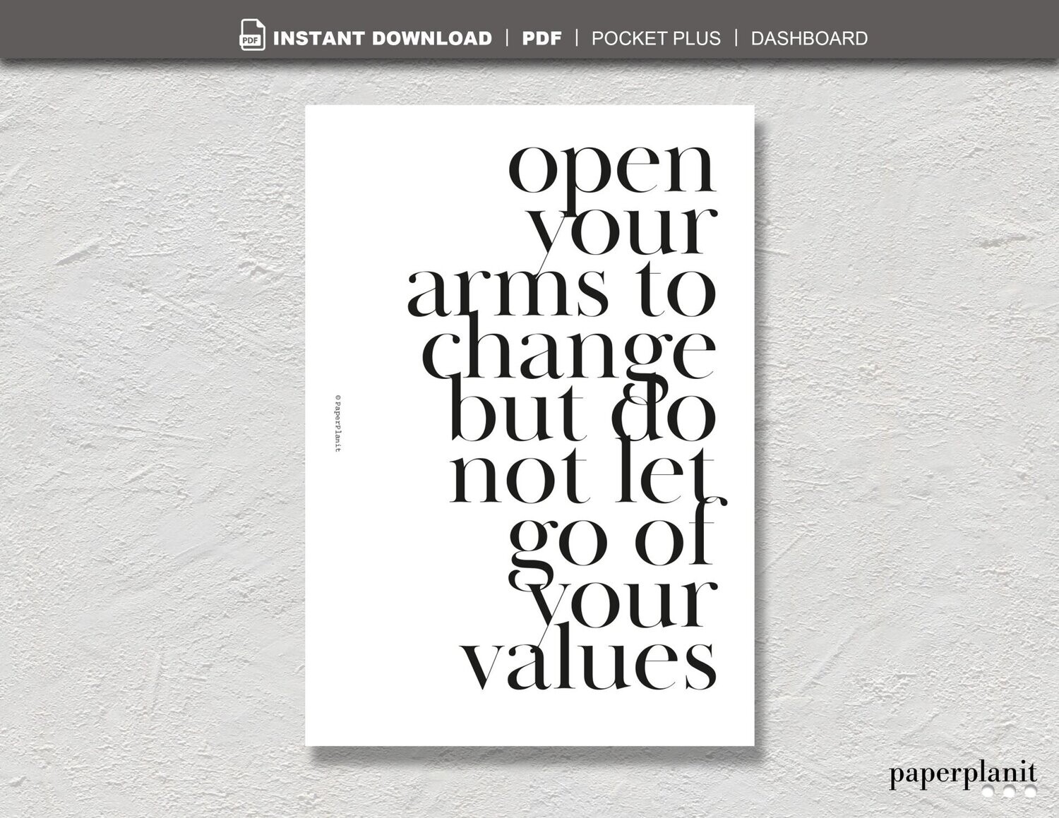 Dashboard Open your arms to change Pocket Plus