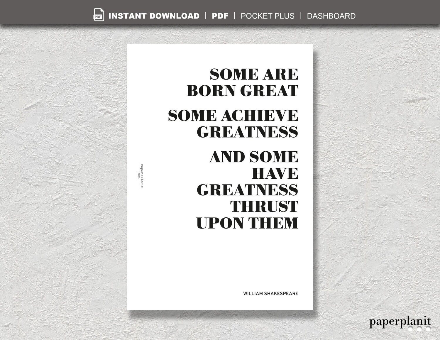 Dashboard Shakespeare – Born Great... Pocket Plus