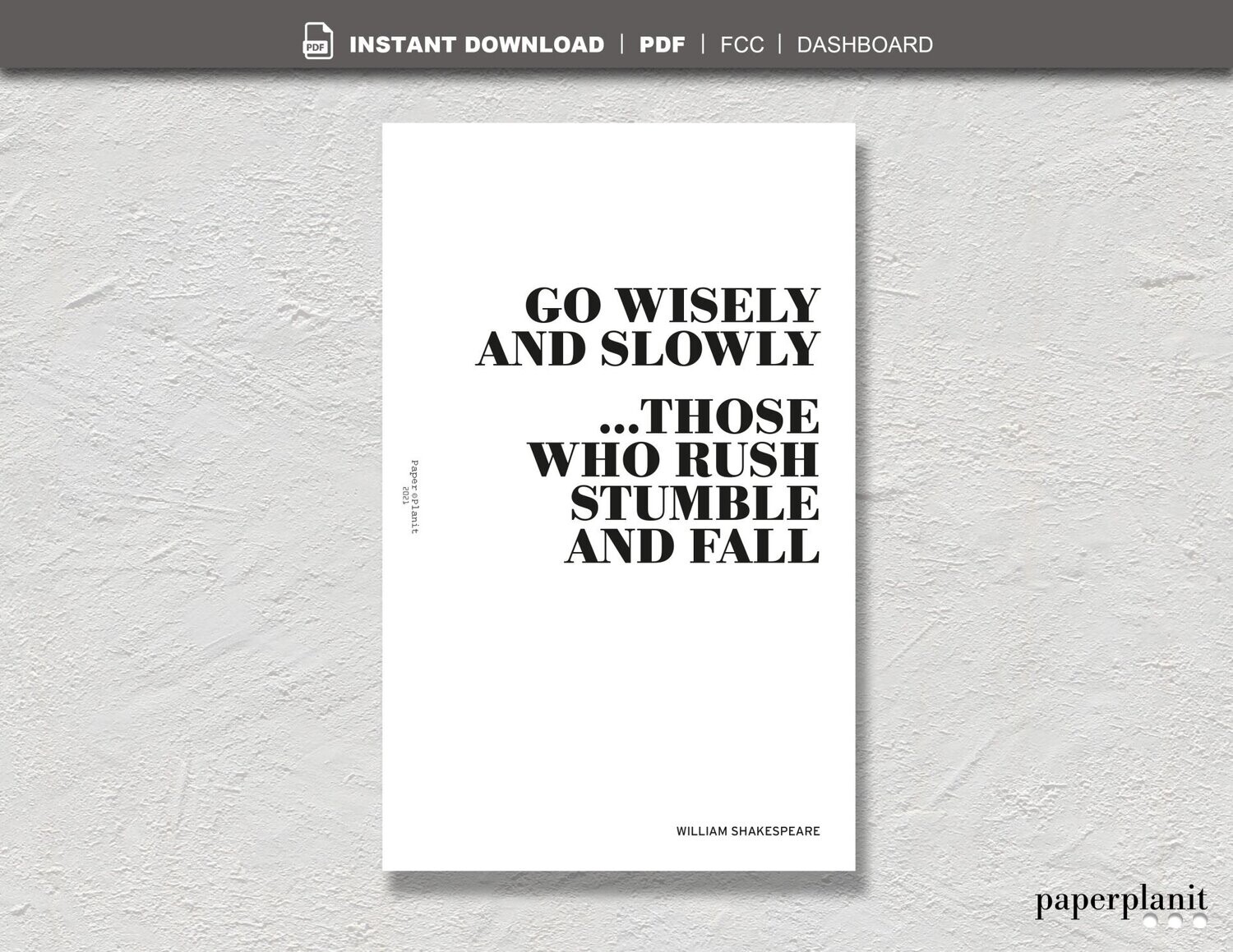 Dashboard Shakespeare – Go Wisely… FCC