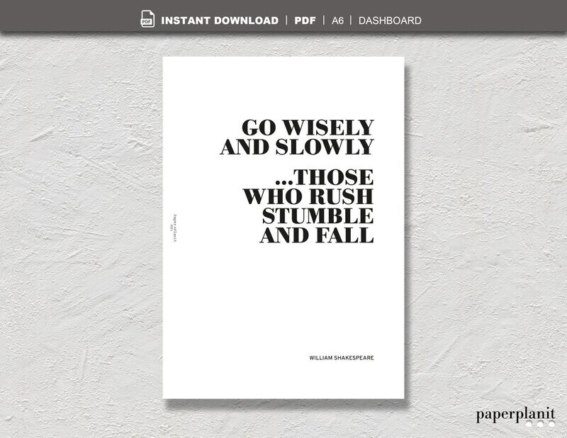 Dashboard Shakespeare – Go Wisely… A6