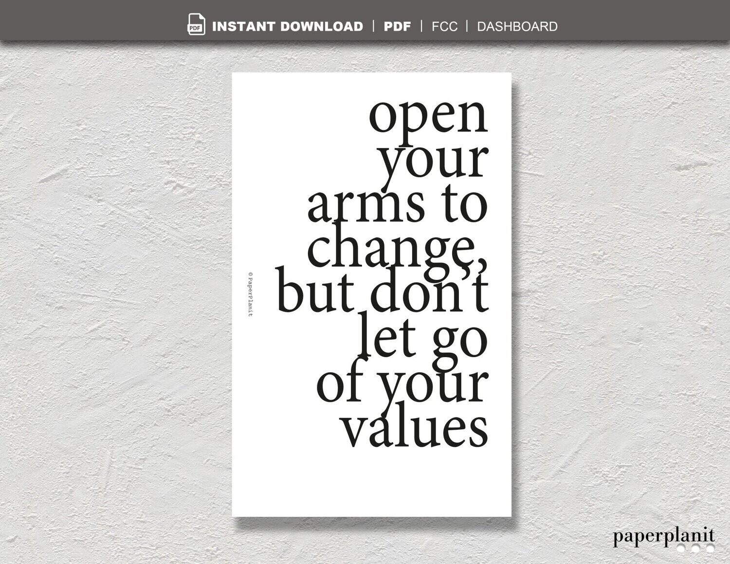 Dashboard Open your arms to change FCC