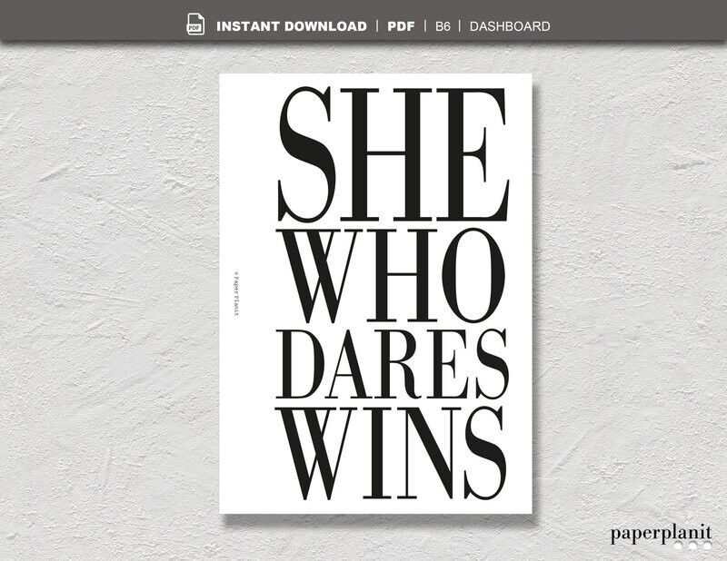 Dashboard She who dares wins B6