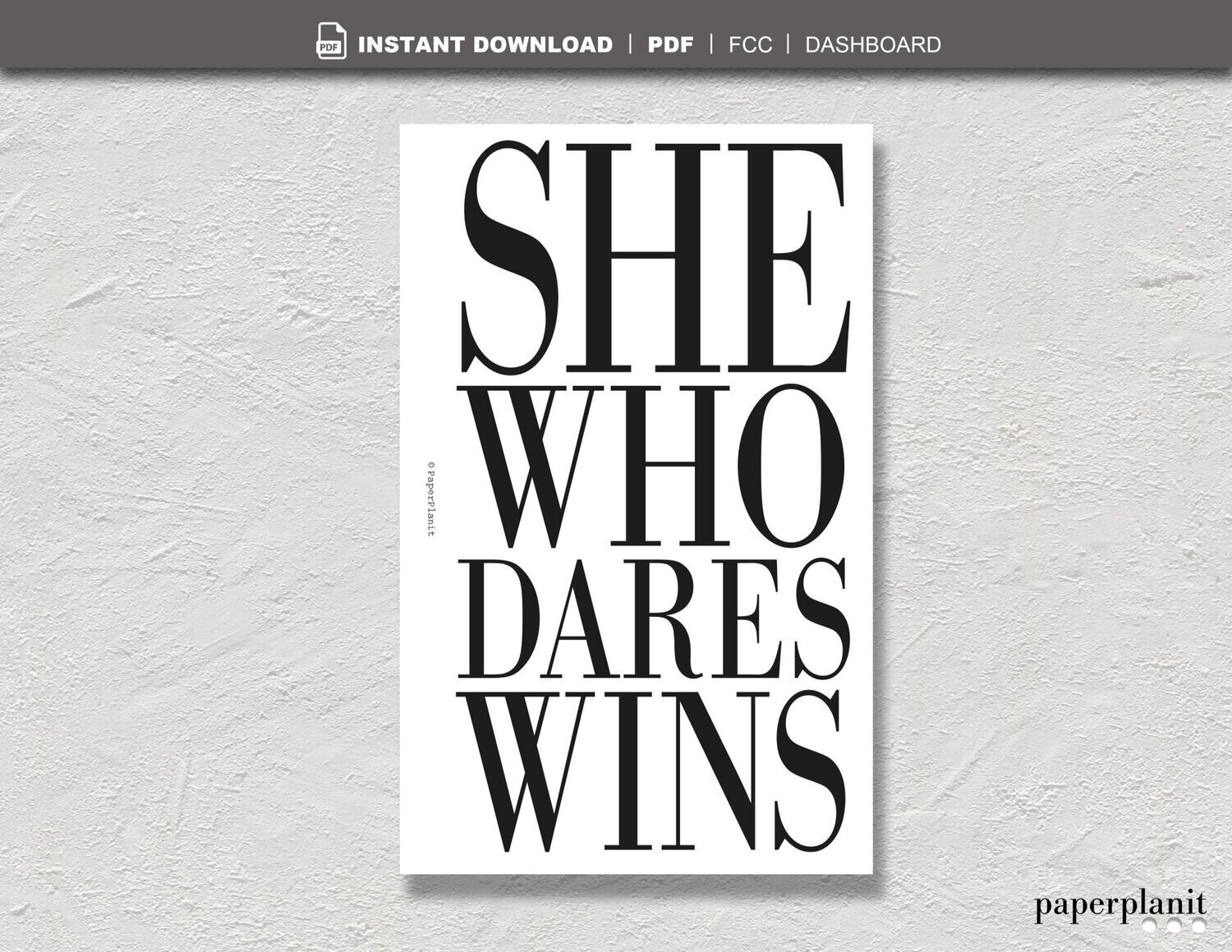 Dashboard She who dares wins FCC