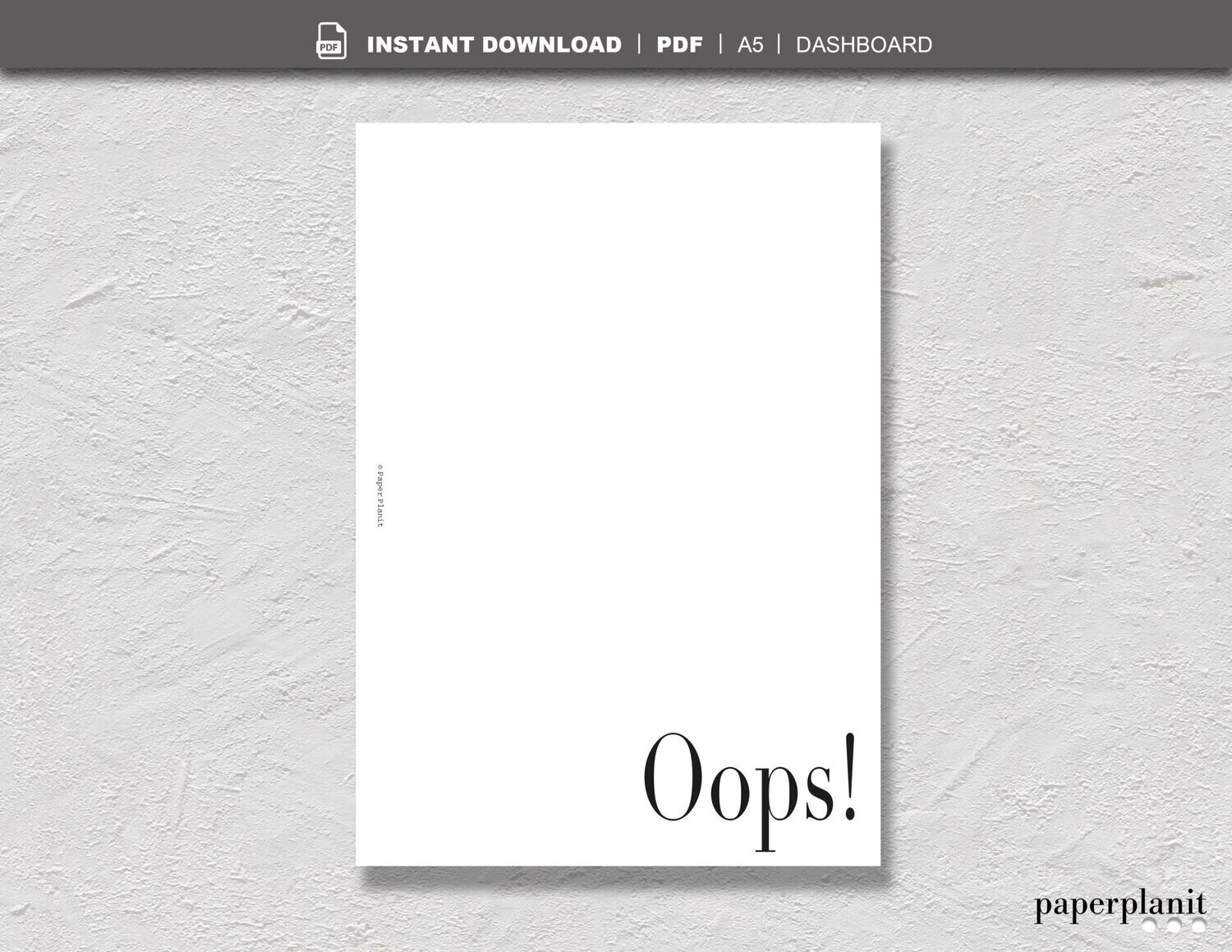 Dashboard Oops! A5