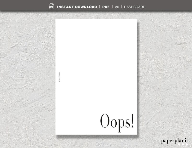 Dashboard Oops! A5
