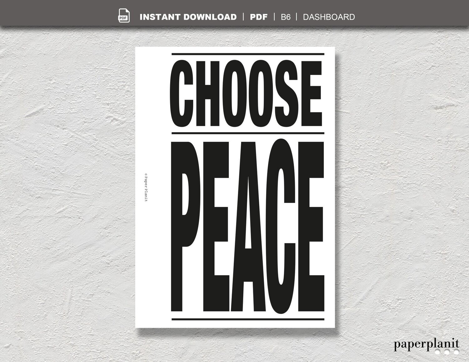 Dashboard Choose Peace B6