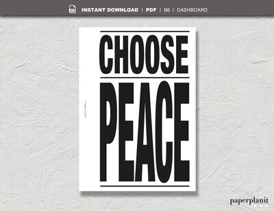 Dashboard Choose Peace B6 Dashboard Choose Peace B6