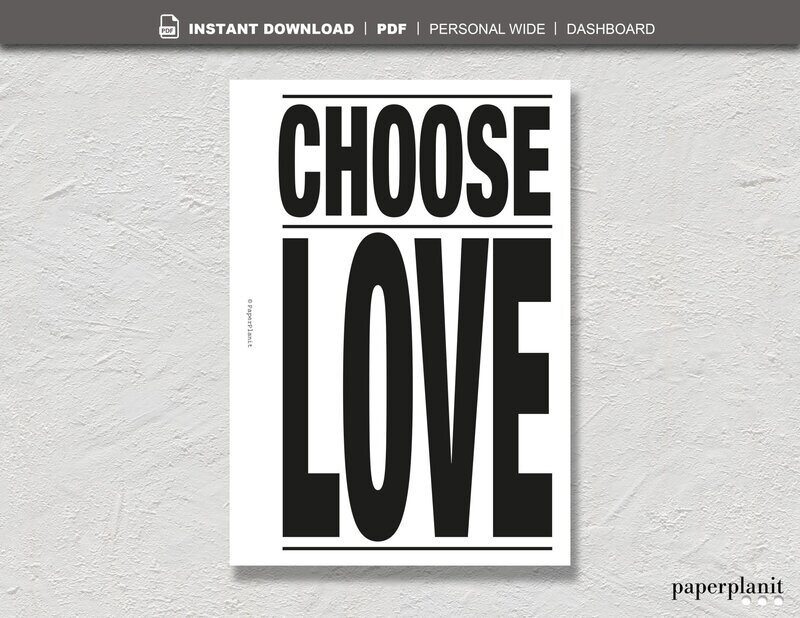 Dashboard Choose Love Personal Wide