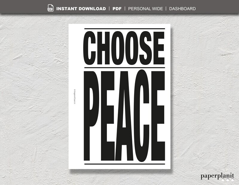 Dashboard Choose Peace Personal Wide