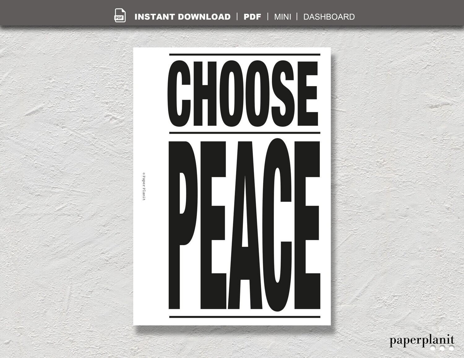 Dashboard Choose Peace Mini