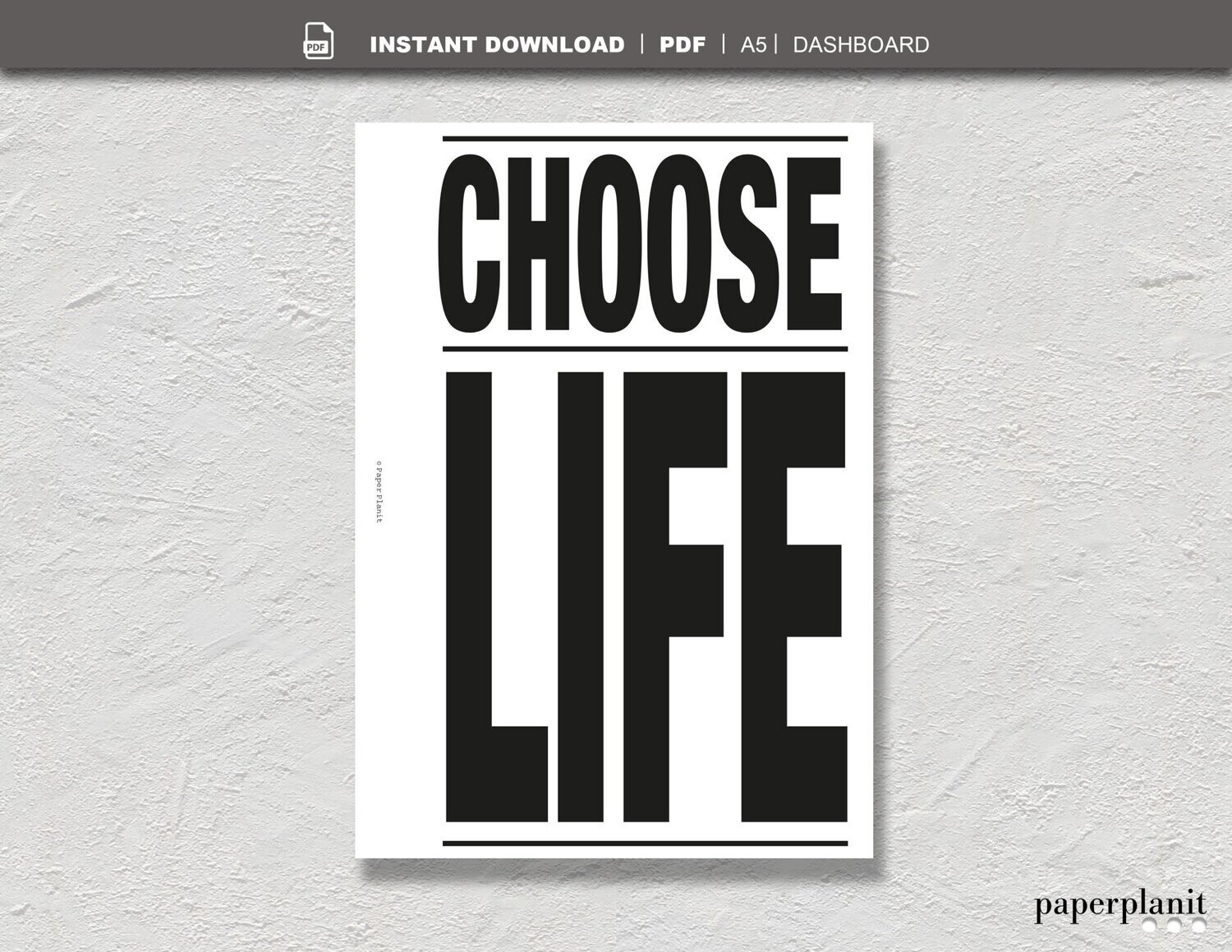 Dashboard Choose Life A5