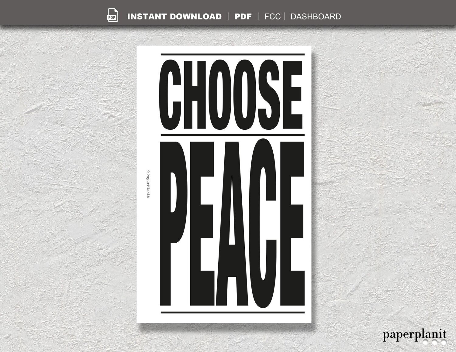 Dashboard Choose Peace FCC