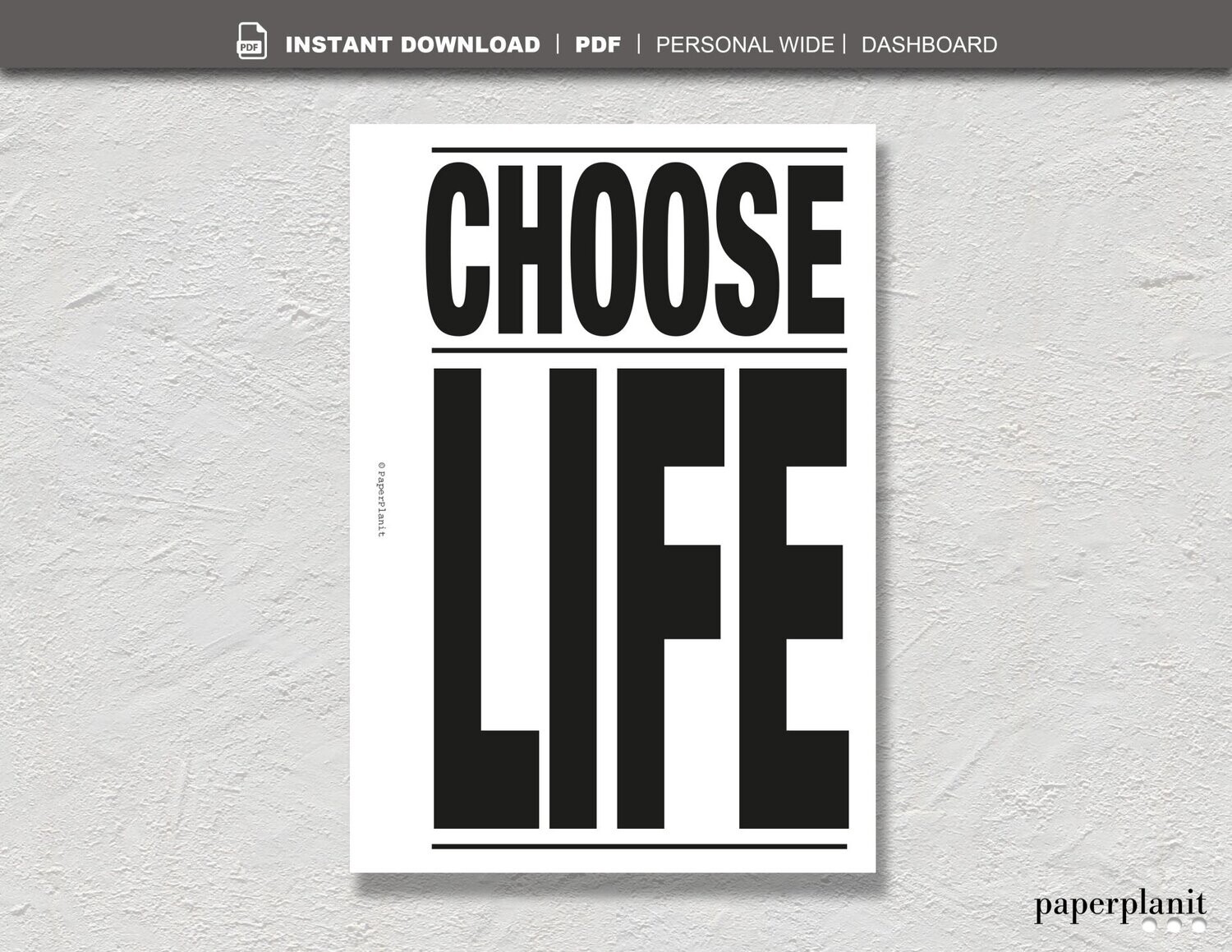 Dashboard Choose Life Personal Wide