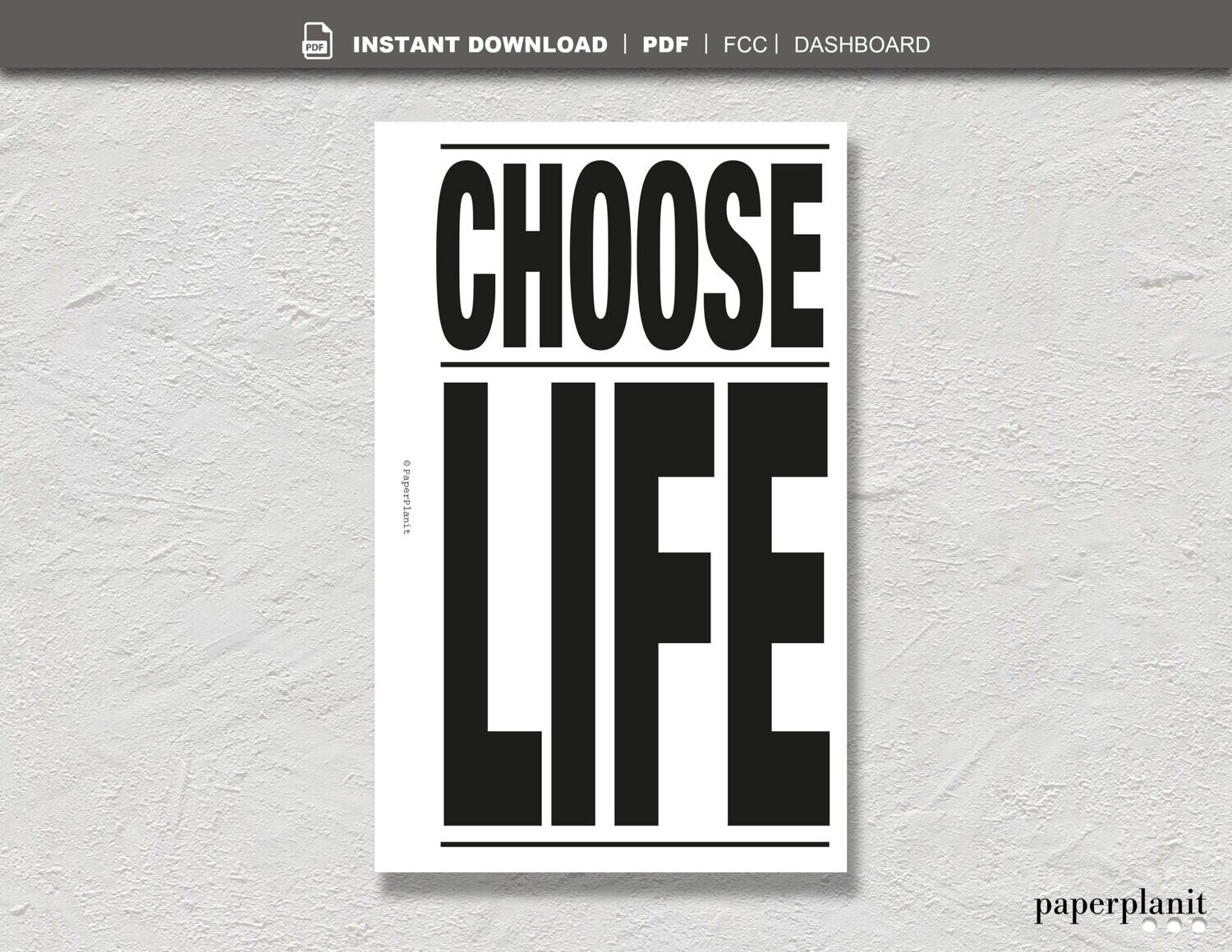 Dashboard Choose Life FCC