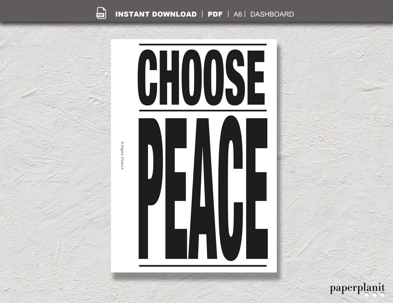 Dashboard Choose Peace A6
