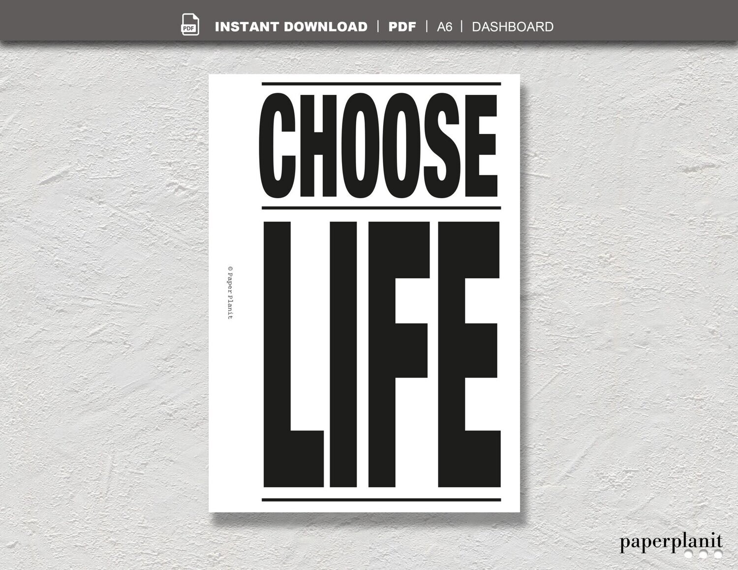 Dashboard Choose Life A6