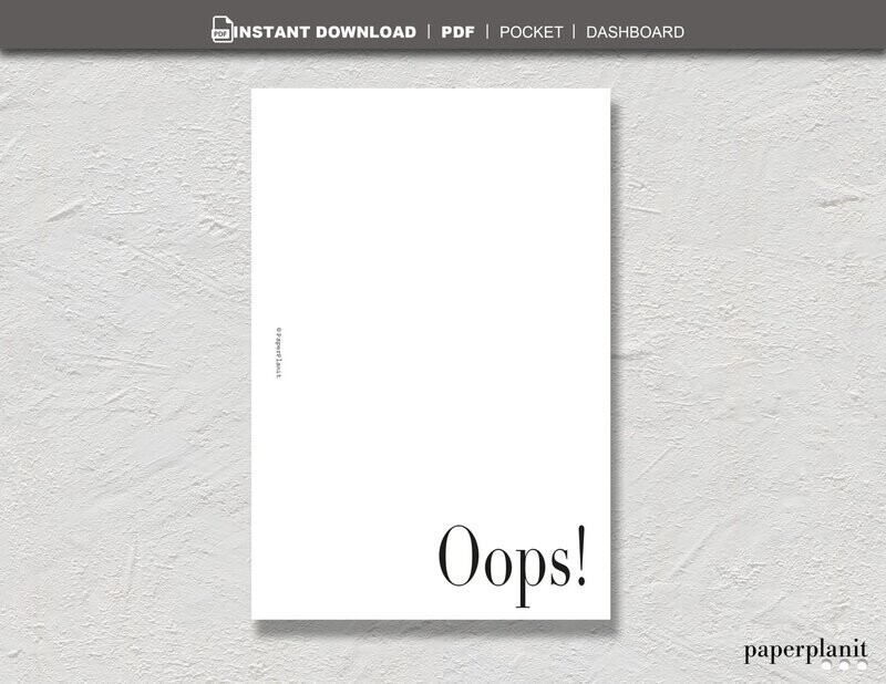 Dashboard Oops! Pocket