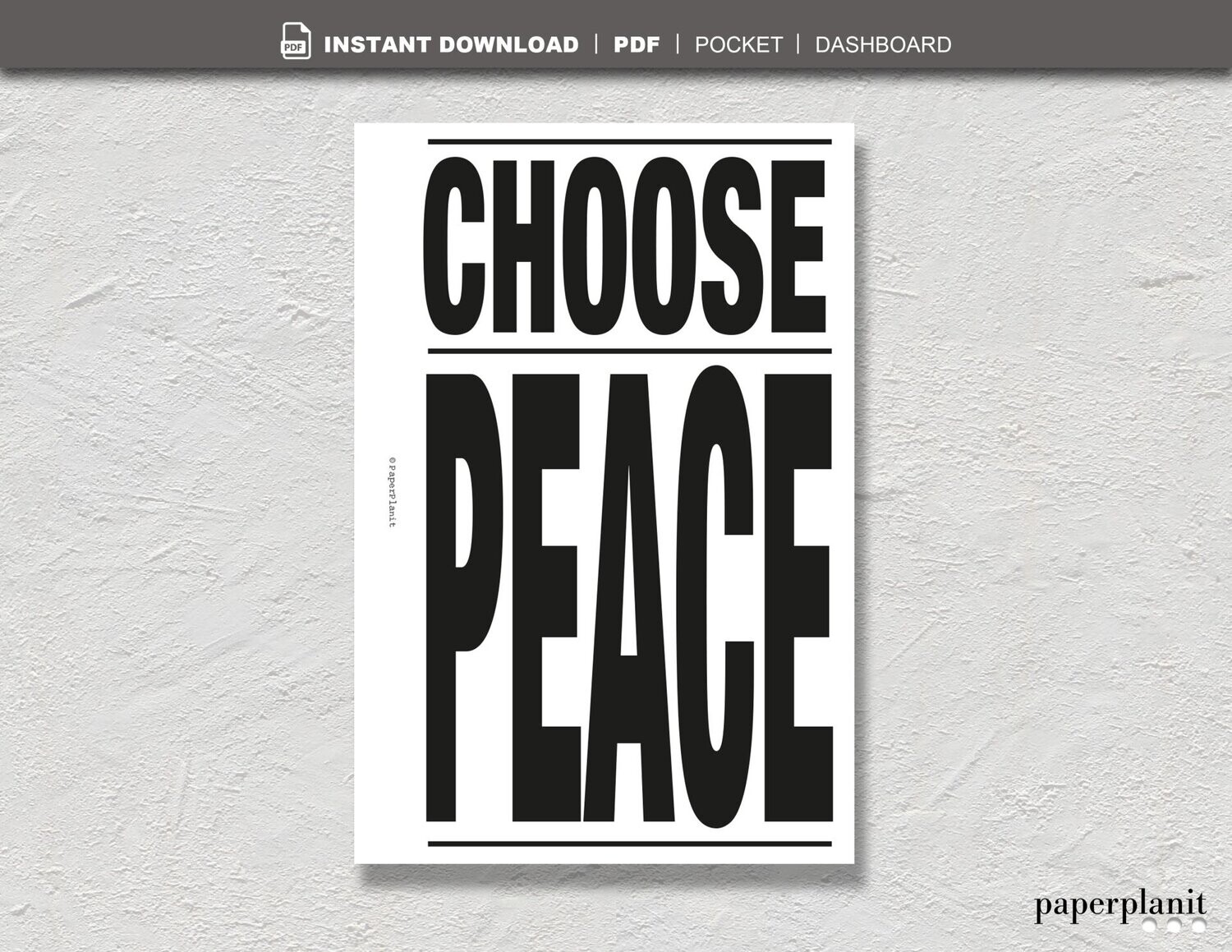 Dashboard Choose Peace Pocket