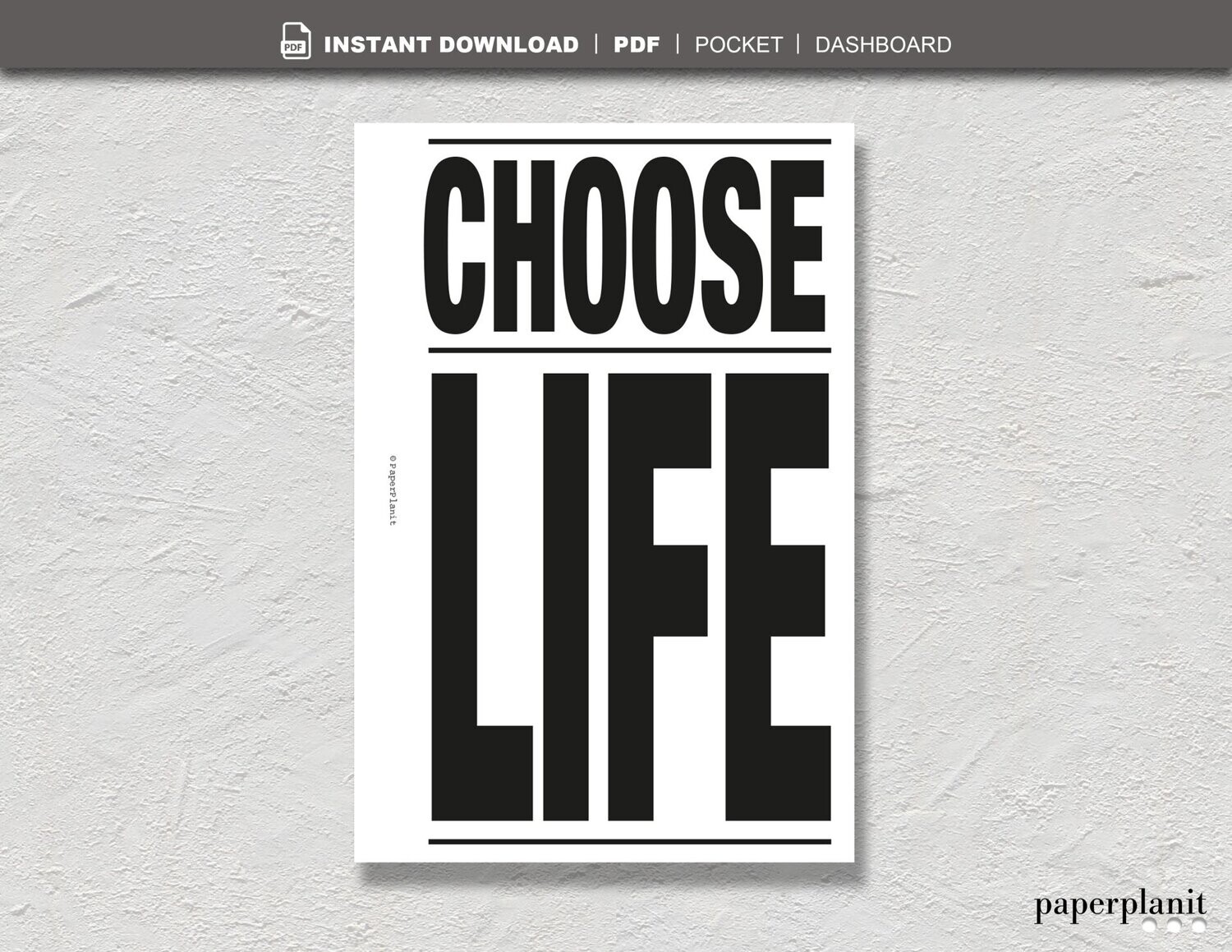 Dashboard Choose Life Pocket