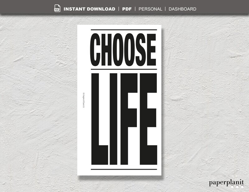 Dashboard Choose Life Personal