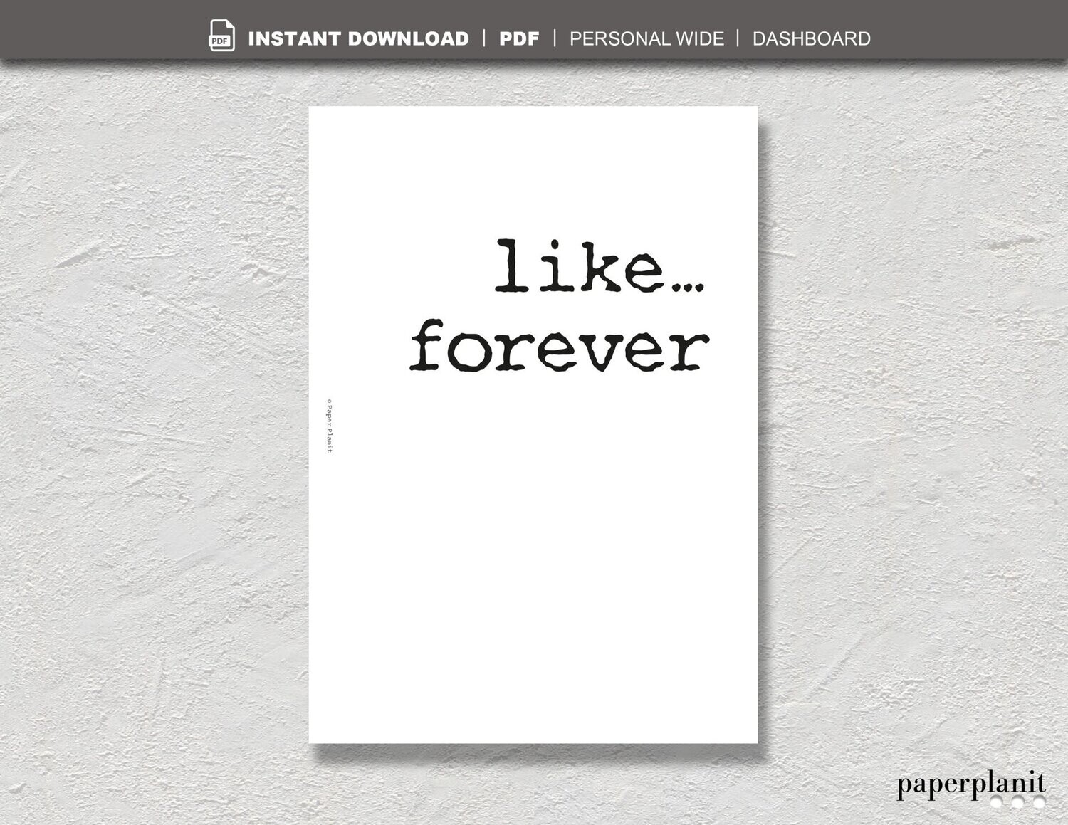 Dashboard Like… forever Personal Wide