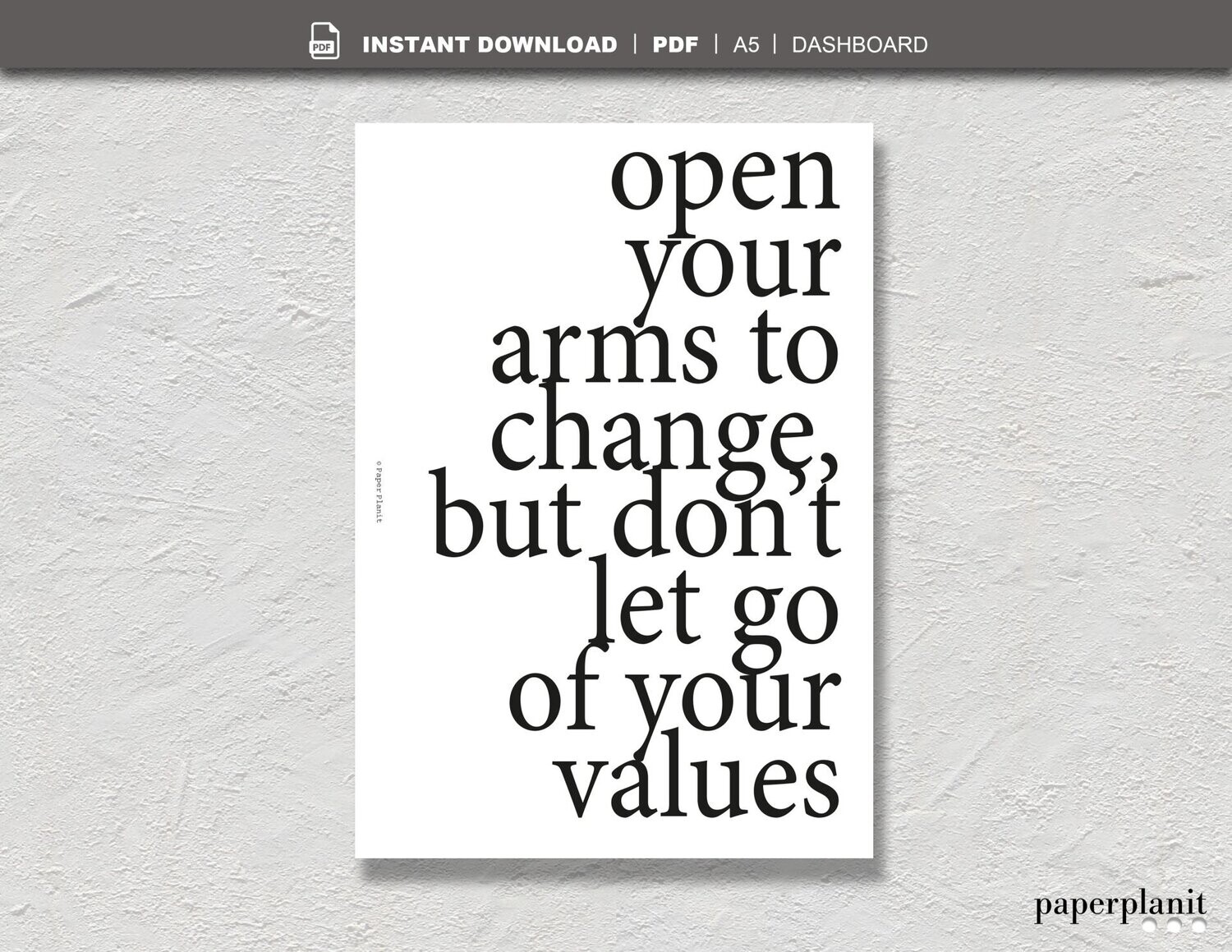 Dashboard Open your arms to change A5