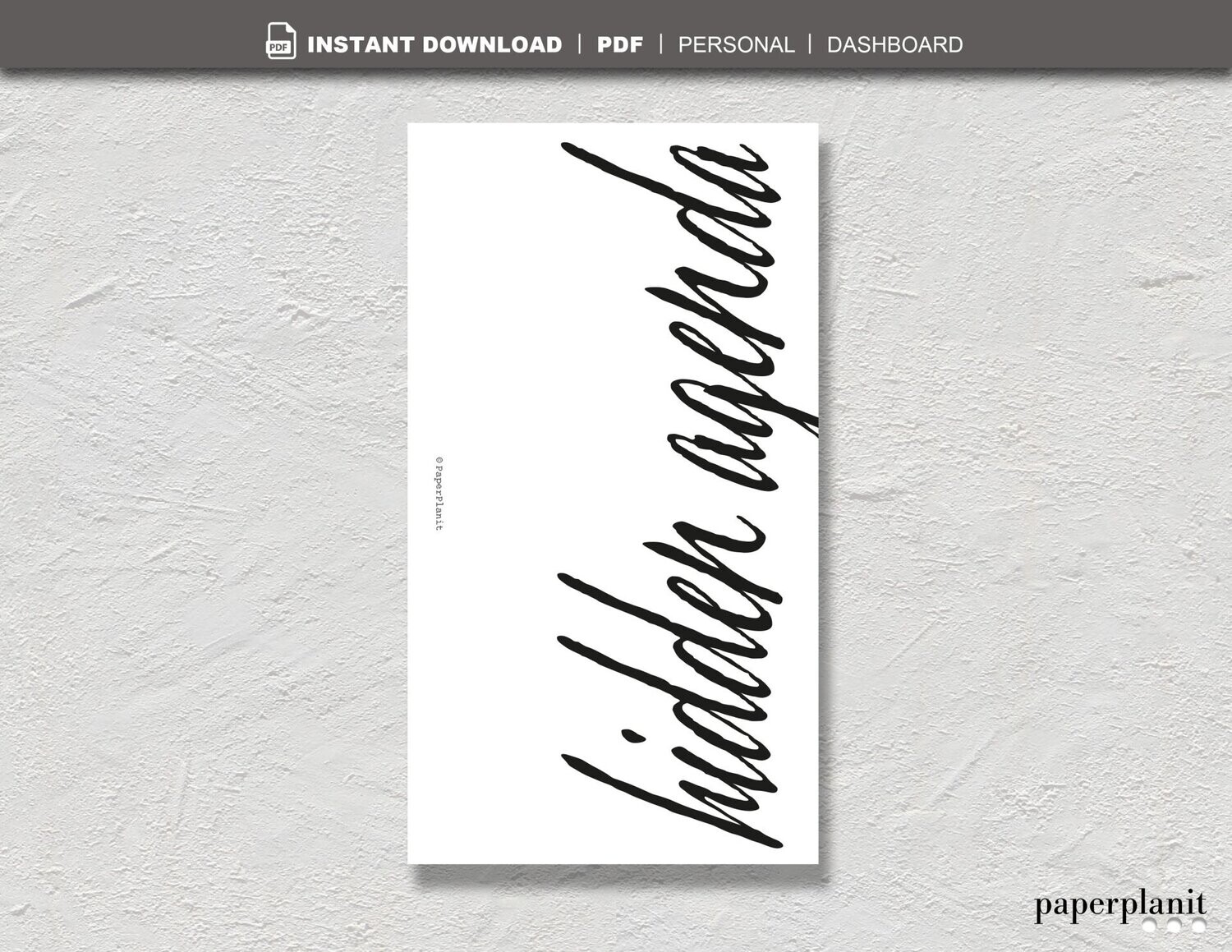 Dashboard Hidden Agenda Personal