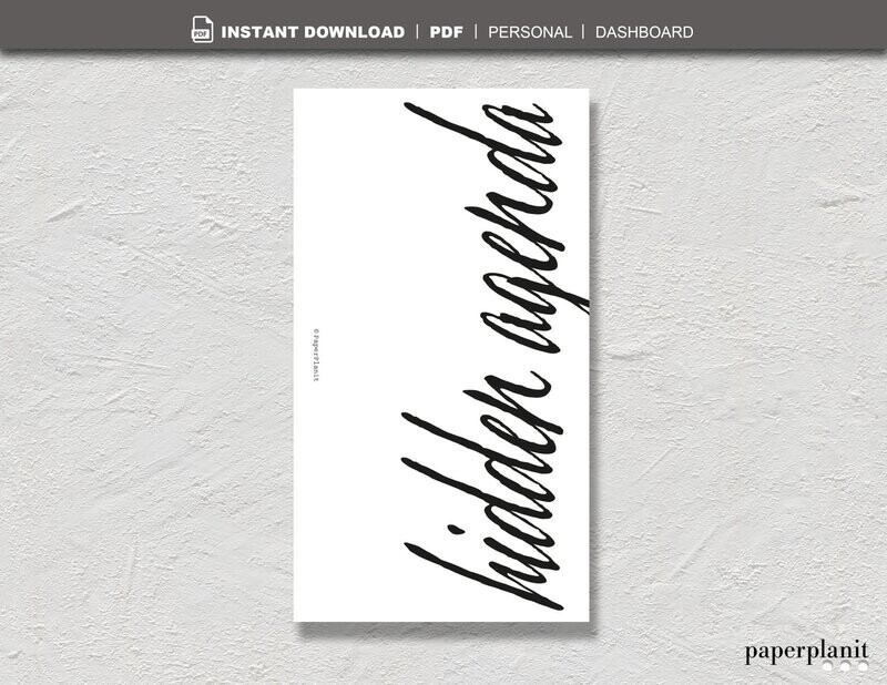 Dashboard Hidden Agenda Personal