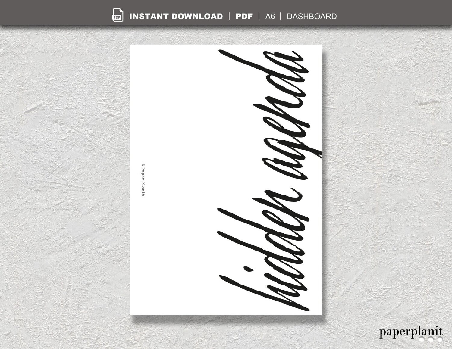 Dashboard Hidden Agenda A6